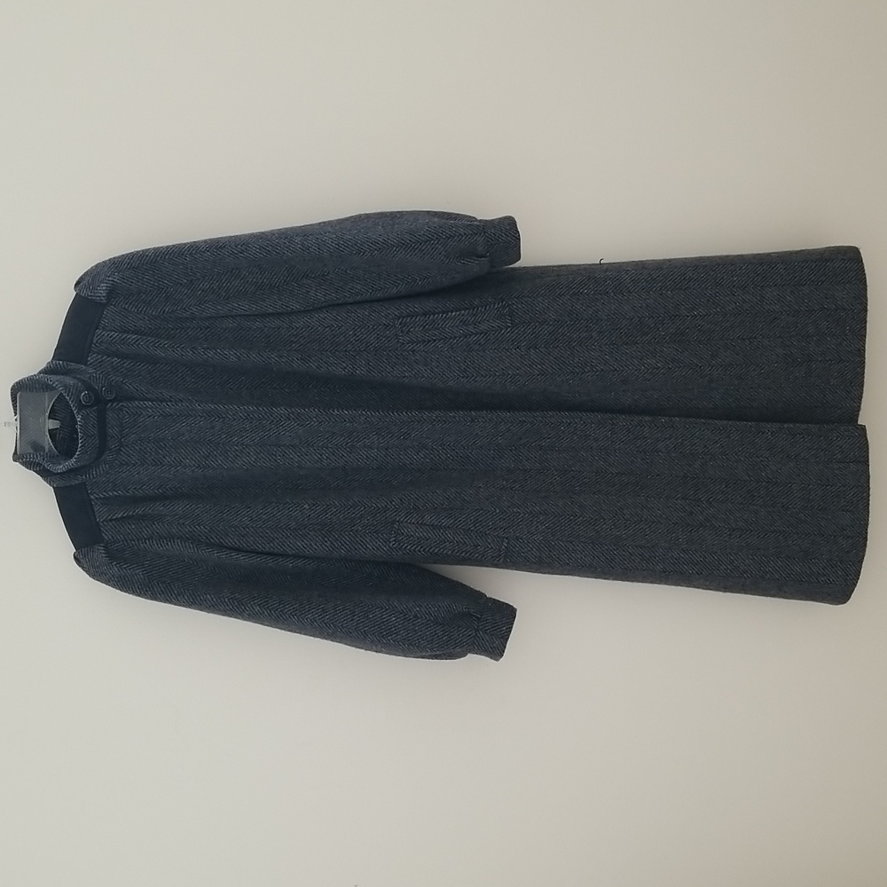 Luna Paris Gray Wool Blend Long Coat